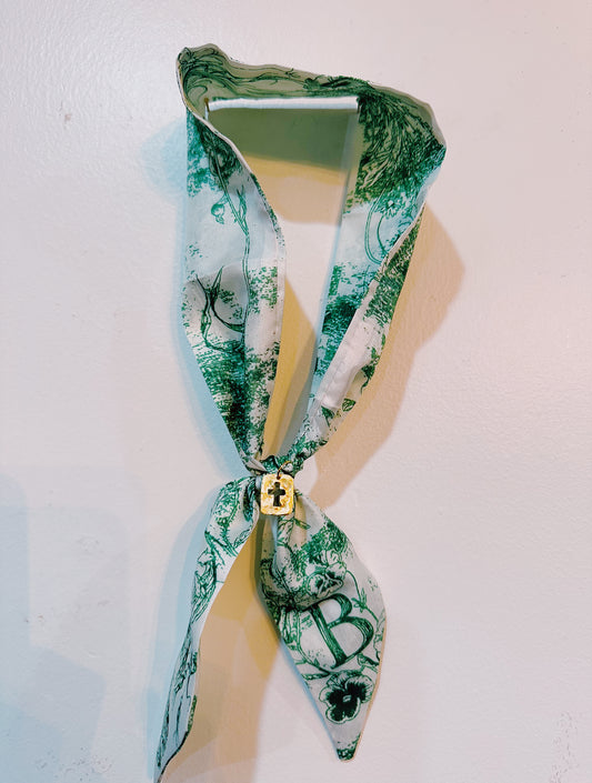 B initial charm knot with hammered cross