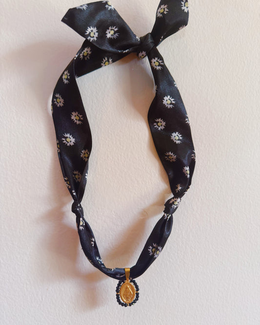 Miraculous Mary in Onyx Charm Knot