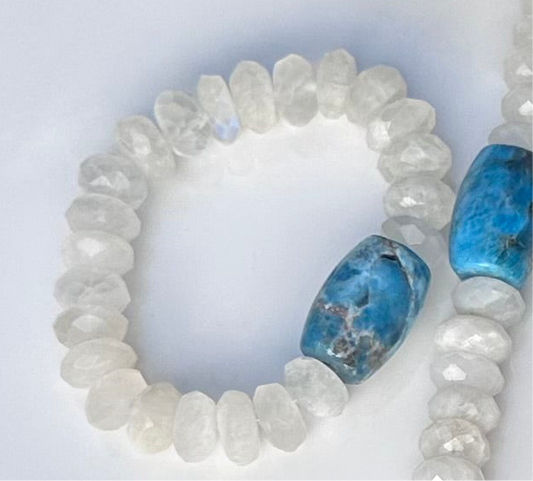 Moon Stone & Turquoise bracelet